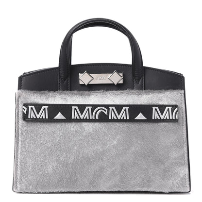 MCM Calfskin Lux Calf Hair Mini Milano Tote Black 1 of 9