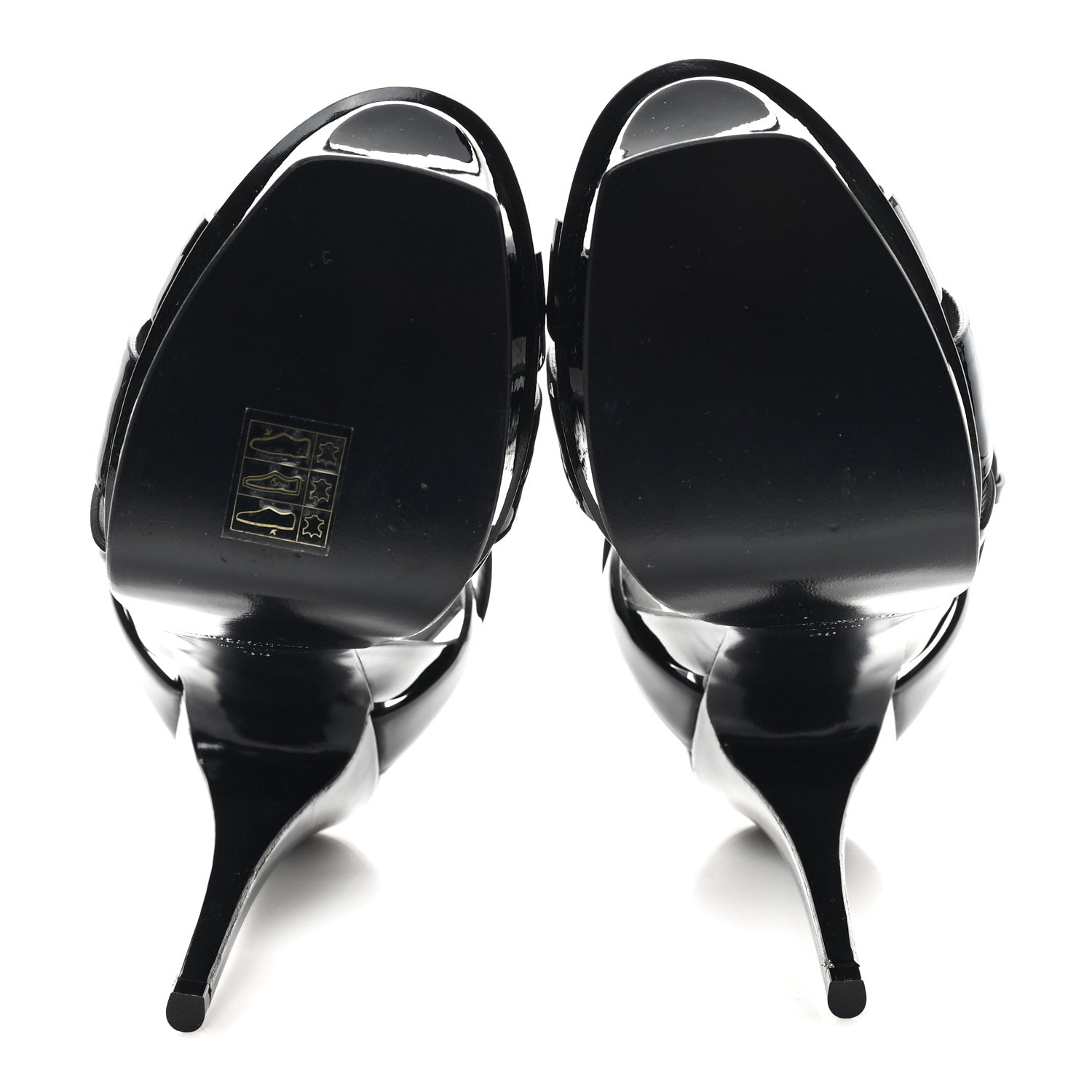 Saint Laurent Patent Tribute 105 Platform Sandals 38 Black 6 of 10