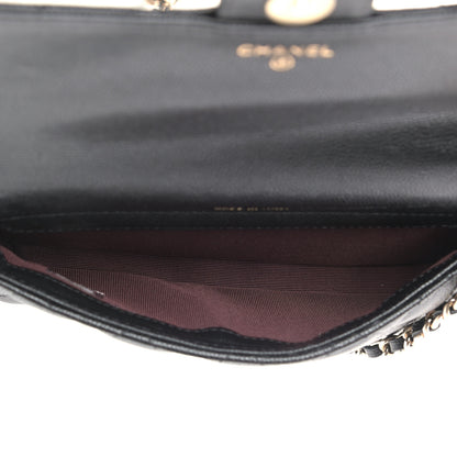 Chanel Caviar Quilted Flap Phone Holder With Chain Black 5 of 11