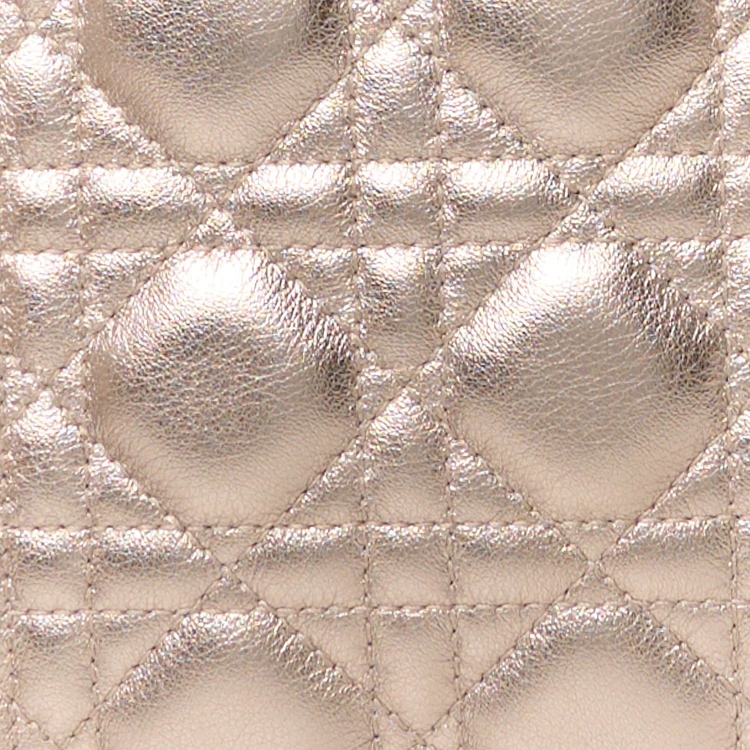 Christian Dior Metallic Lambskin Cannage Small My ABCDior Lady Dior Gold 8 of 10