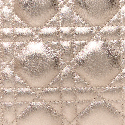 Christian Dior Metallic Lambskin Cannage Small My ABCDior Lady Dior Gold 8 of 10