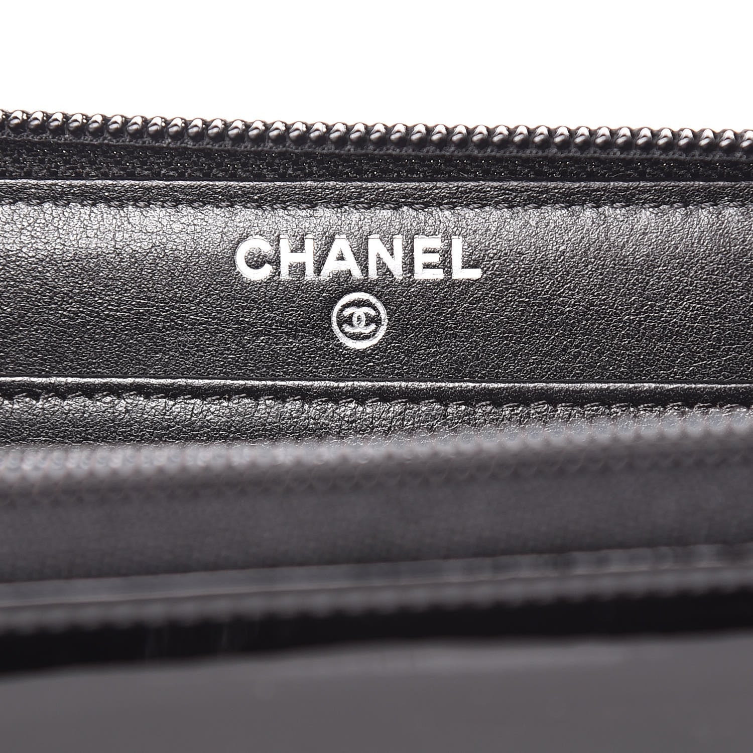 Chanel Patent Large Gusset CC Zip Wallet Black 6 of 8