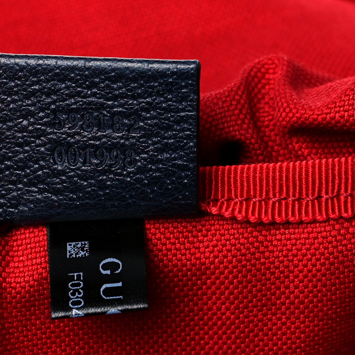 Covered Wool GG Monogram Large Double Buckle Backpack Navy Red