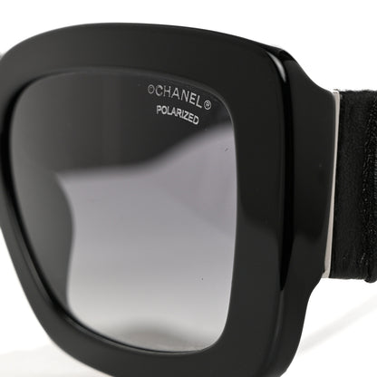 Chanel Acetate Calfskin Polarized Square Sunglasses 5473-Q-A Black 7 of 8