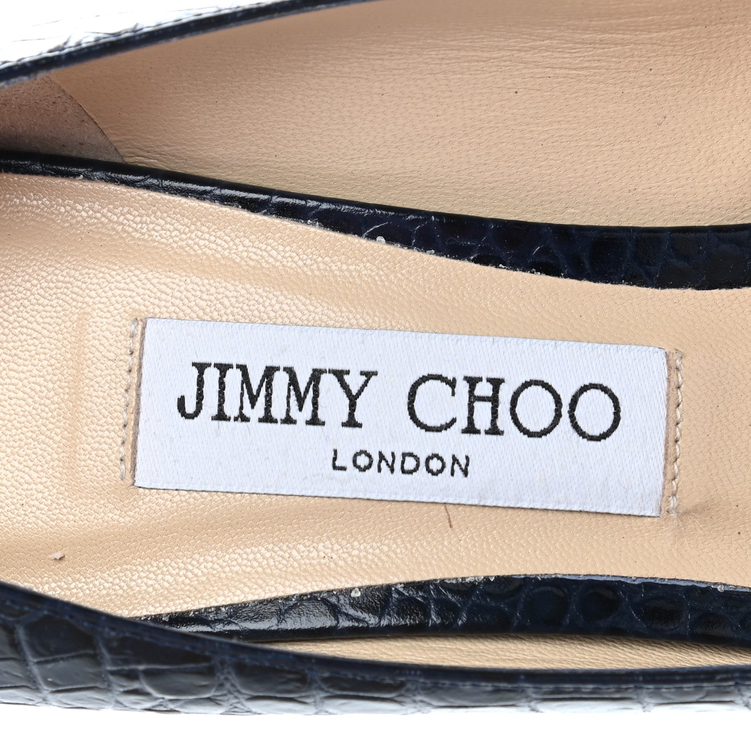 Jimmy Choo Crocodile Embossed Calfskin Love 85 Pump 39.5 Blue 6 of 8