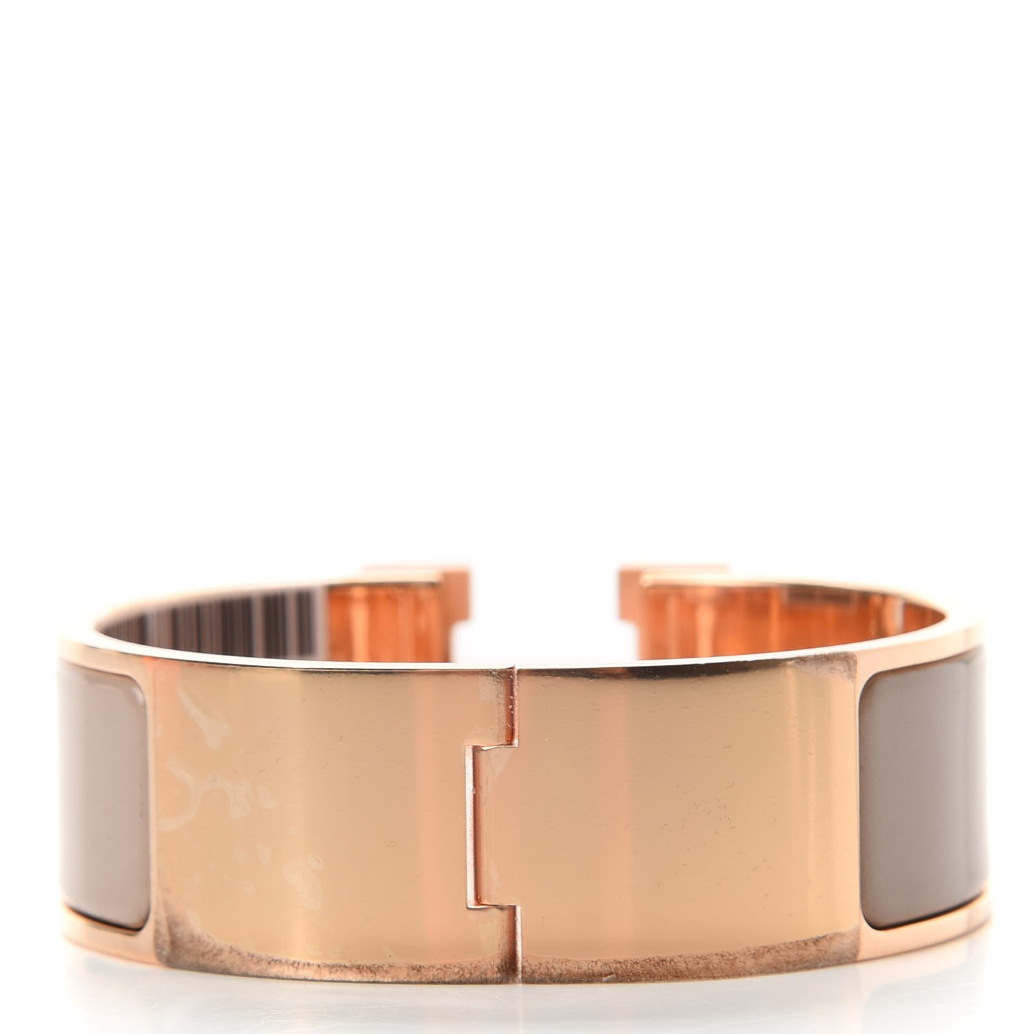 Hermes Enamel Wide Clic Clac H Bracelet PM Marron Glace 2 of 5