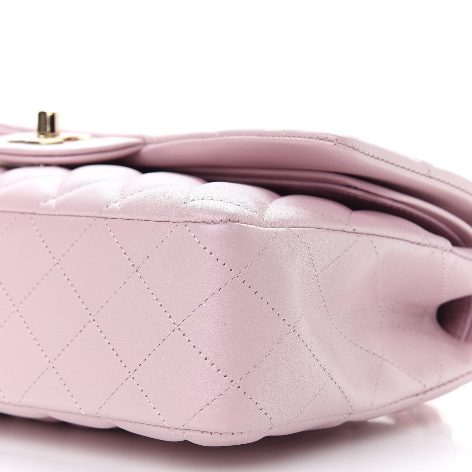 Chanel Iridescent Calfskin Quilted Medium Double Flap Light Pink 9 of 9