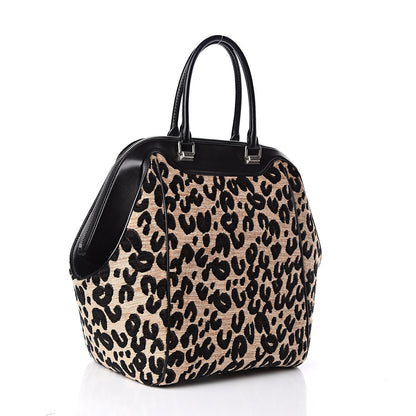 Louis Vuitton Jacquard Velvet Leopard Print Stephen Sprouse North South Bag Black 3 of 11