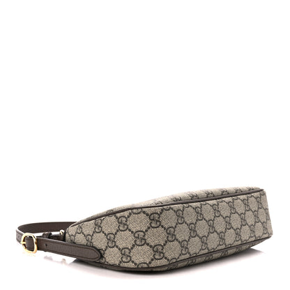 Gucci GG Supreme Monogram Textured Dollar Calfskin Small Ophidia Hobo Beige Ebony New Acero 4 of 11