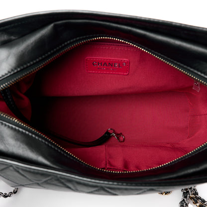 Chanel Aged Calfskin Quilted Medium Gabrielle Hobo Black 5 of 11