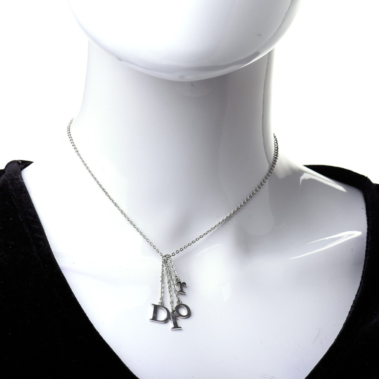Metal Logo Necklace Silver