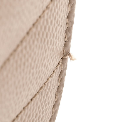 Saint Laurent Grain De Poudre Matelasse Chevron Monogram Chain Wallet Dark Beige 12 of 17