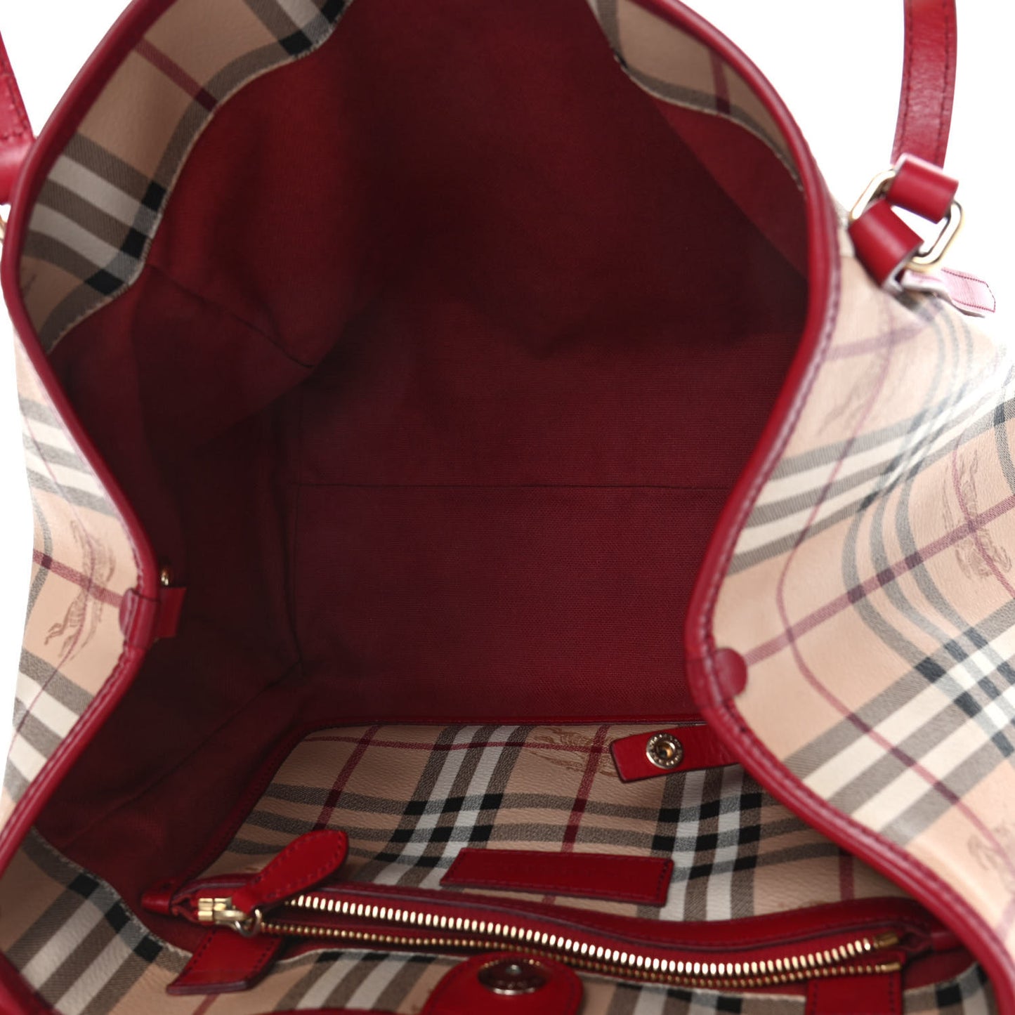 Haymarket Check Small Canterbury Tote Military Red