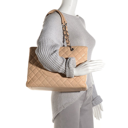 Chanel Caviar Quilted Grand Shopping Tote GST Beige Clair 2 of 8
