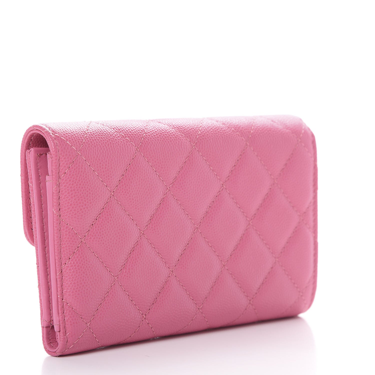 Chanel Caviar Quilted Small Flap Wallet Pink 2 of 9