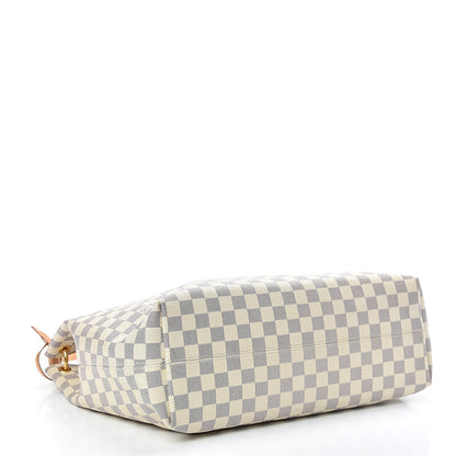 Louis Vuitton Damier Azur Graceful MM Rose Ballerine 3 of 13