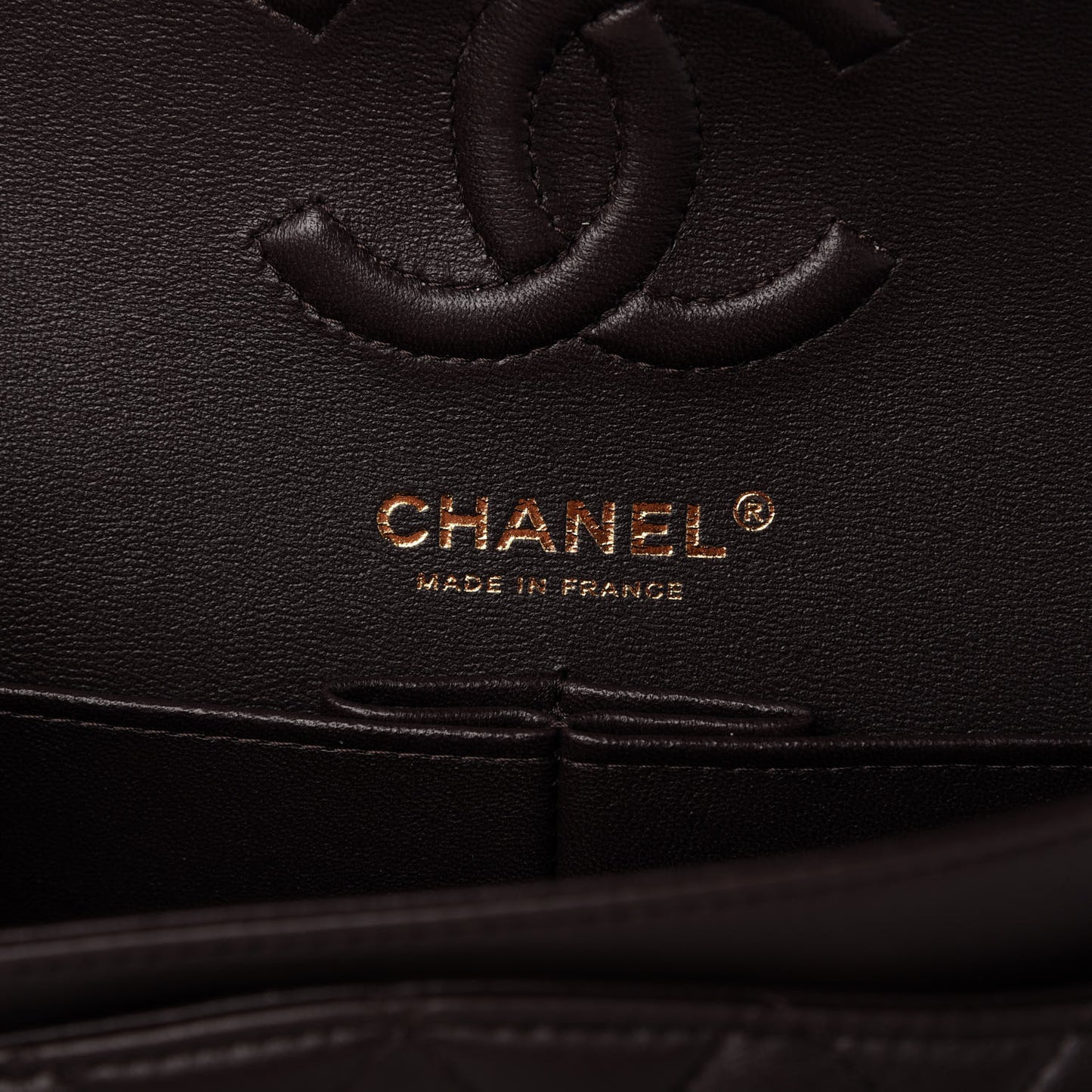 Lambskin Quilted Small Double Flap Brown