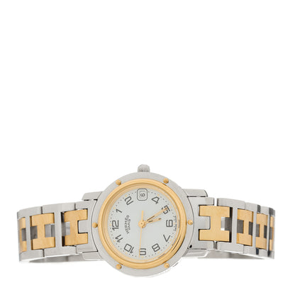Hermes Stainless Steel 24mm Clipper Quartz Watch Gold 2 of 4