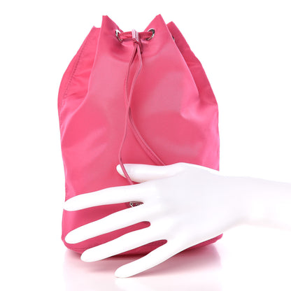 Prada Nylon Vela Drawstring Pouch Fuxia 2 of 10