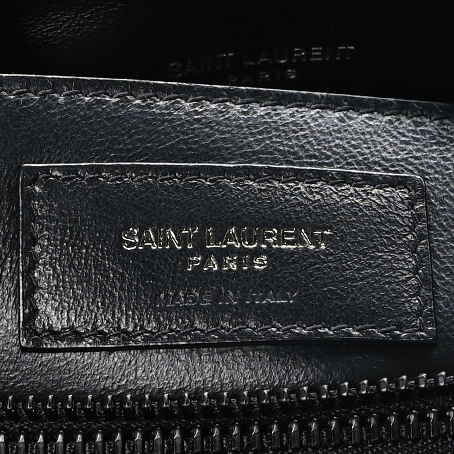 Calfskin Y Quilted Monogram Monochrome Small Loulou Chain Satchel Black