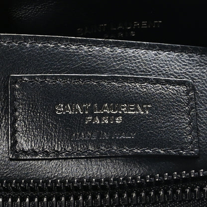 Saint Laurent Calfskin Y Quilted Monogram Monochrome Small Loulou Chain Satchel Black 6 of 9