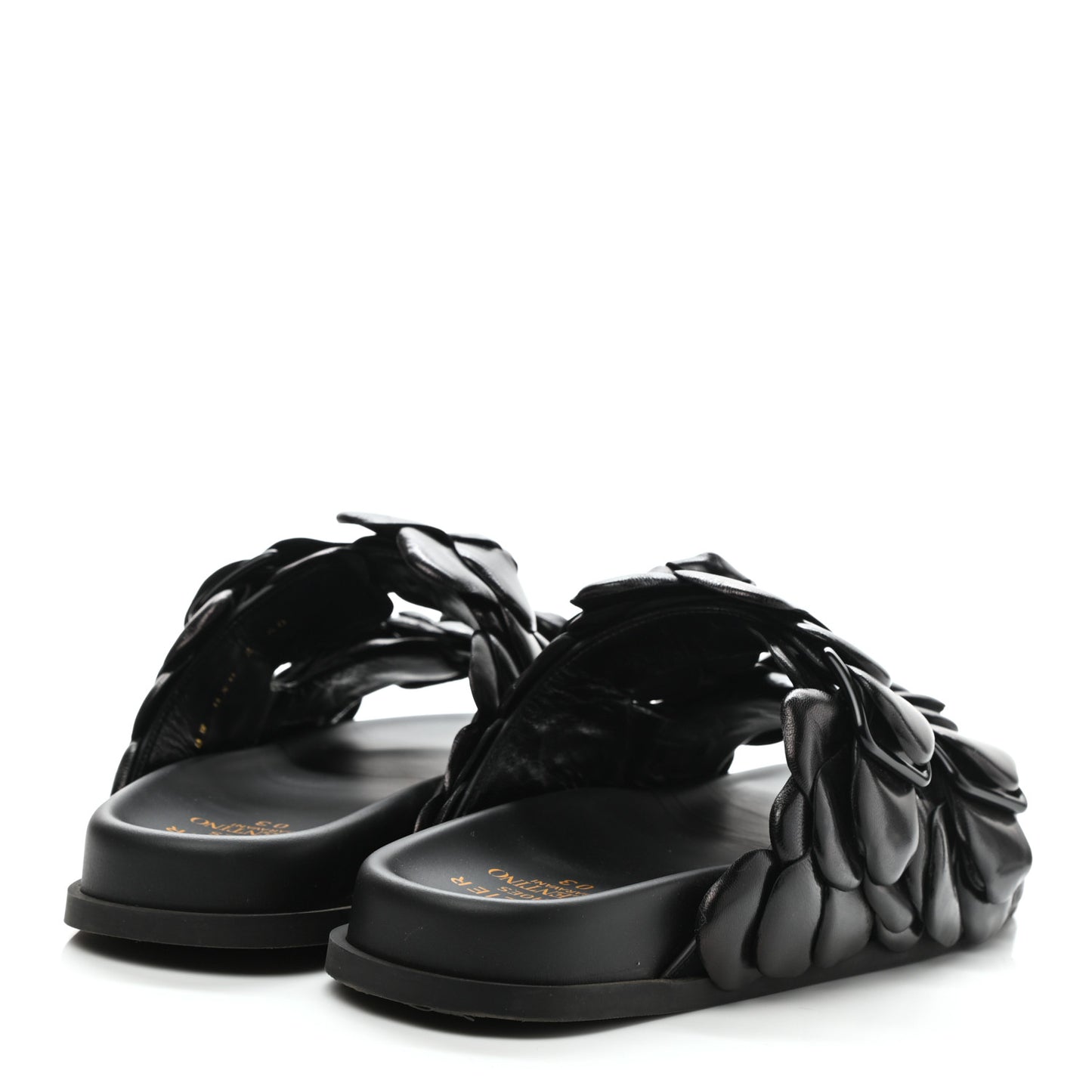Kidskin Atelier 03 Rose Edition Double Buckle Slide Sandals 40 Black