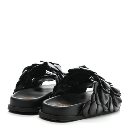 Valentino Garavani Kidskin Atelier 03 Rose Edition Double Buckle Slide Sandals 40 Black 4 of 9