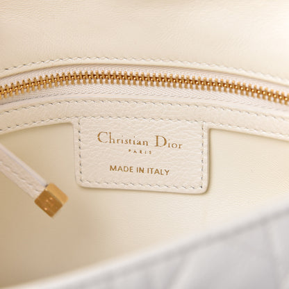 Christian Dior Lambskin Cannage Small Caro Bag White 8 of 10