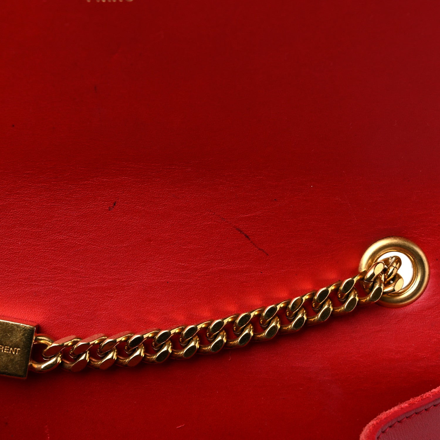 Saint Laurent Calfskin Small Classic Monogram Kate Tassel Satchel Red 9 of 13