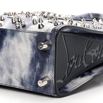 Christian Louboutin Metallic Calfskin Tie Dye Spikes Loubinthesky Mini Paloma Multicolor Silver 9 of 9