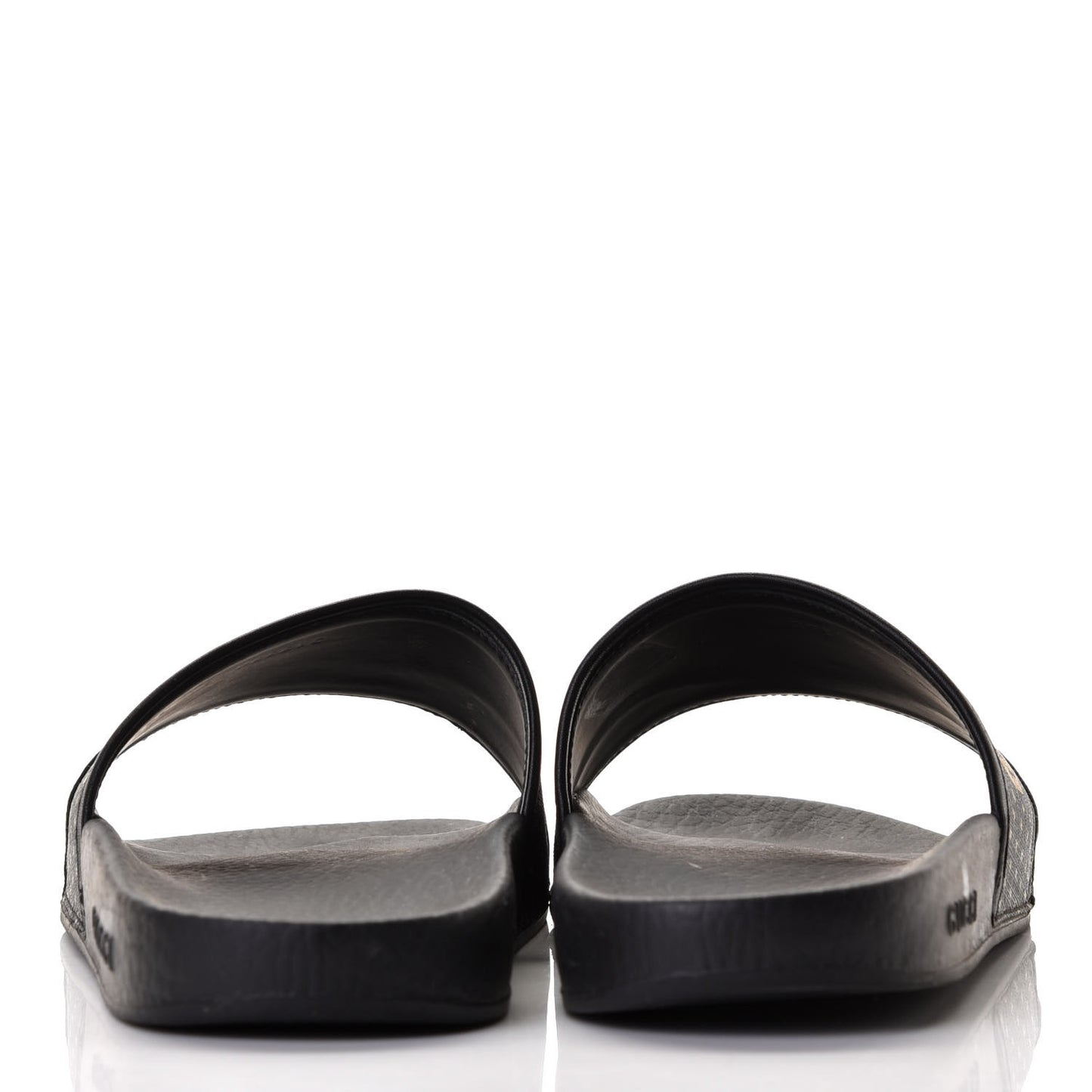 X SEGA Supreme Canvas GUCCY Stars Womens Slide Sandals 38 Black Gold