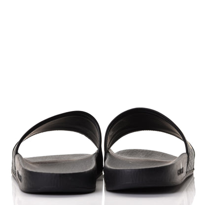 Gucci X SEGA Supreme Canvas GUCCY Stars Womens Slide Sandals 38 Black Gold 4 of 7