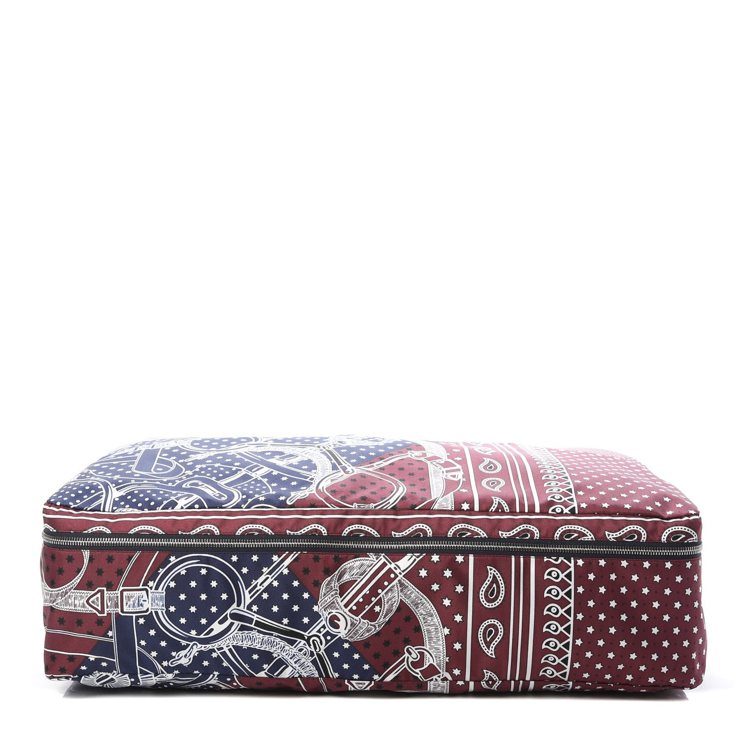 Hermes Silk Travelsilk Travel Cube Bordeaux Bleu Marine 1 of 9