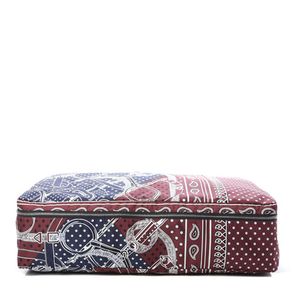 Hermes Silk Travelsilk Travel Cube Bordeaux Bleu Marine 1 of 9