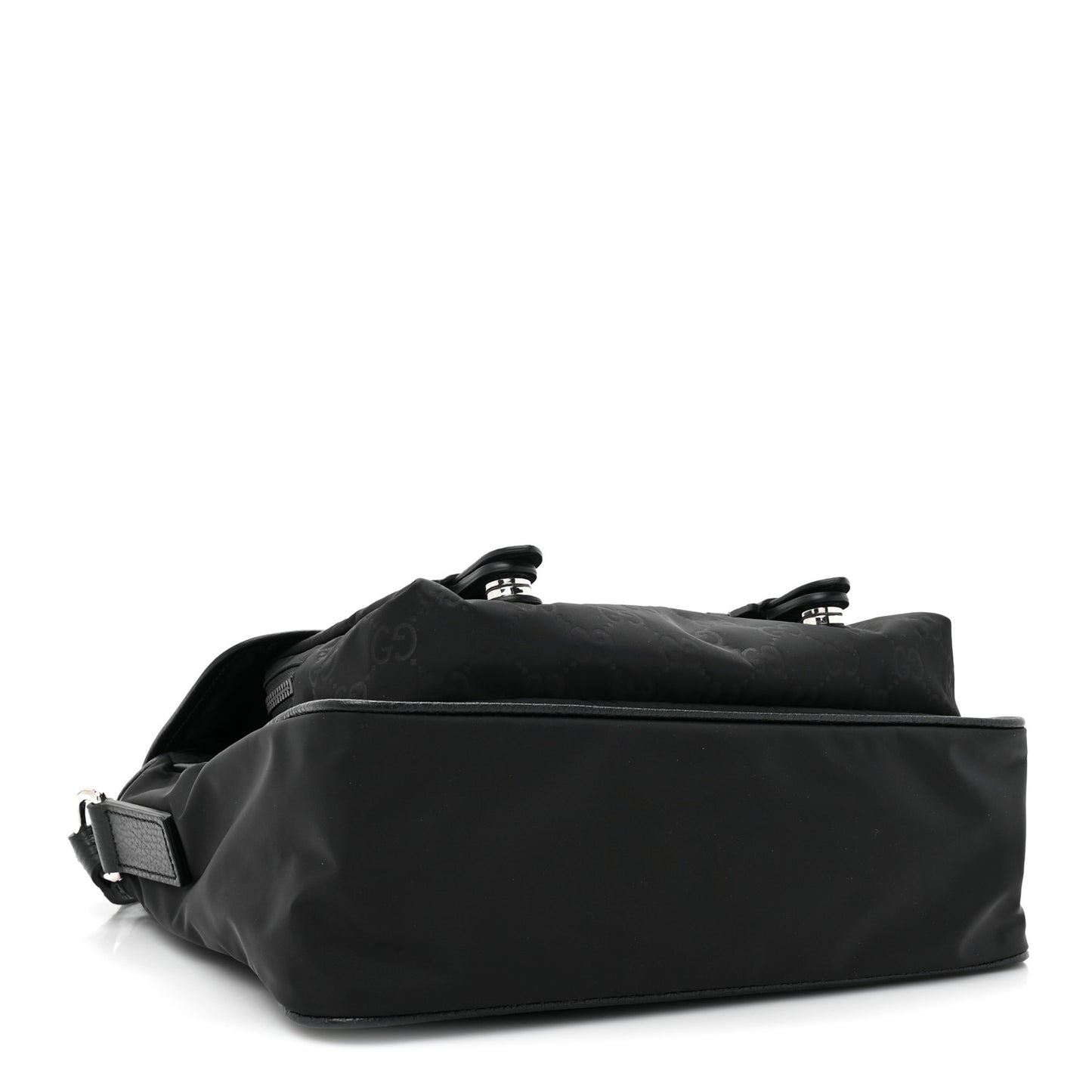 Nylon Monogram Messenger Bag Black