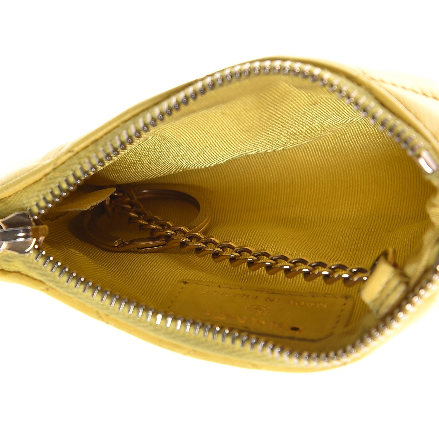 Chanel Lambskin Key Holder Case Yellow 5 of 8