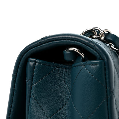 Chanel Lambskin Quilted Mini Rectangular Flap Dark Blue 13 of 14