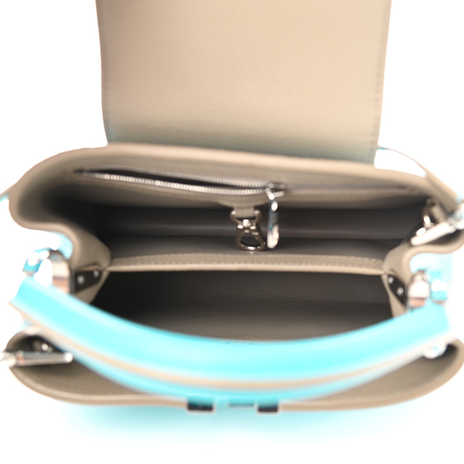 Louis Vuitton Taurillon Capucines BB Turquoise 5 of 14