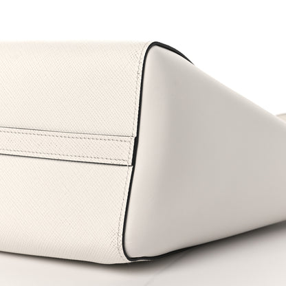 Prada Saffiano Cuir City Calf Monochrome Shopping Tote White 8 of 8