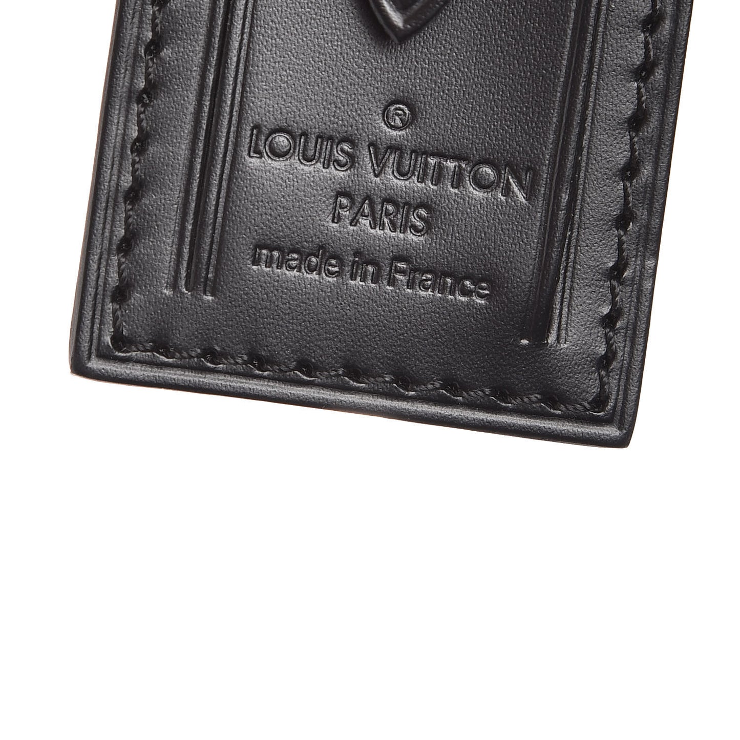 Calfskin Luggage Tag Black
