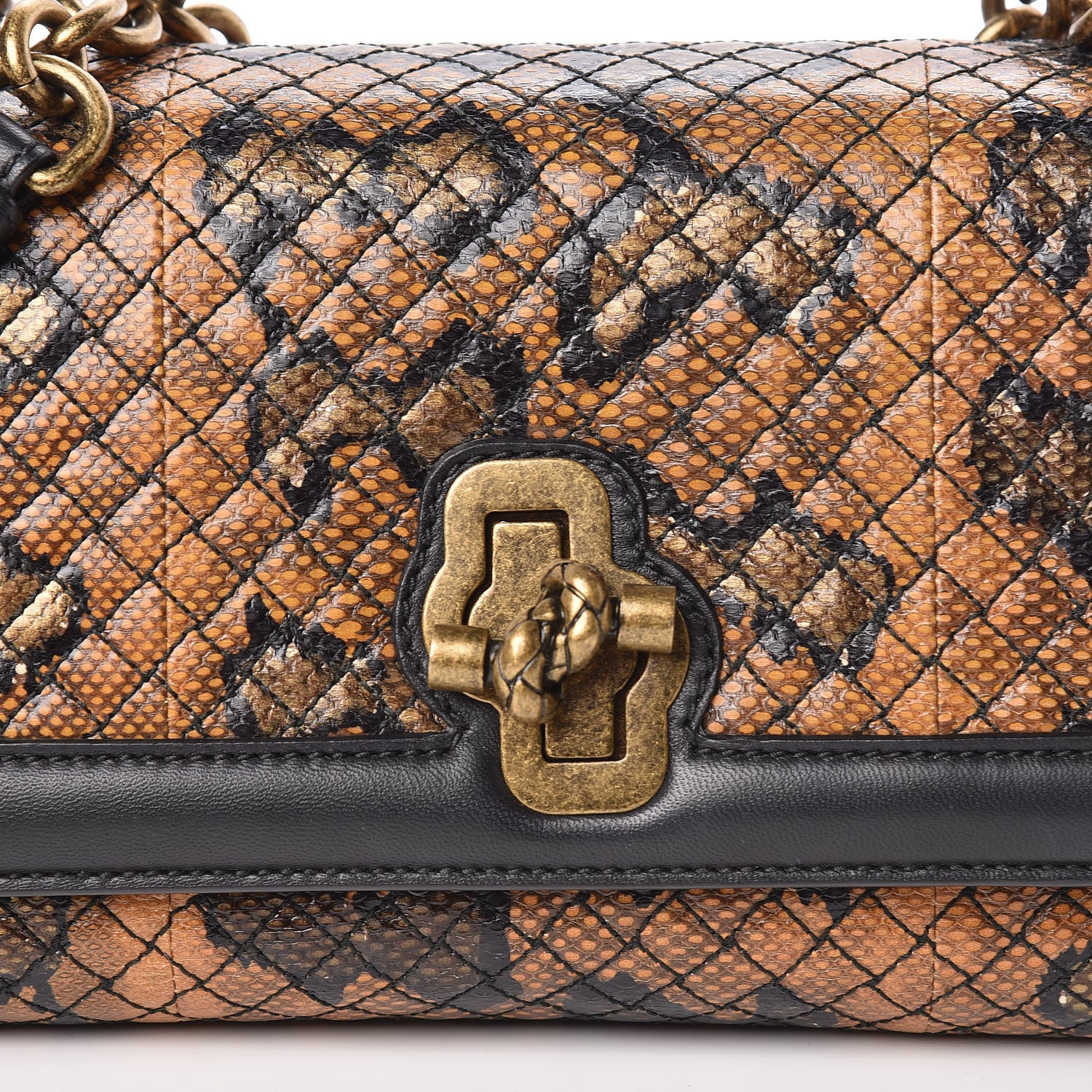 Bottega Veneta Nappa Karung Olimpia Knot Ocre Black 9 of 10