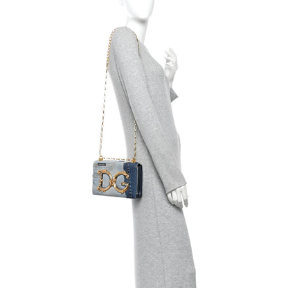 Dolce & Gabbana Denim DG Girls Shoulder Bag Blue 2 of 9