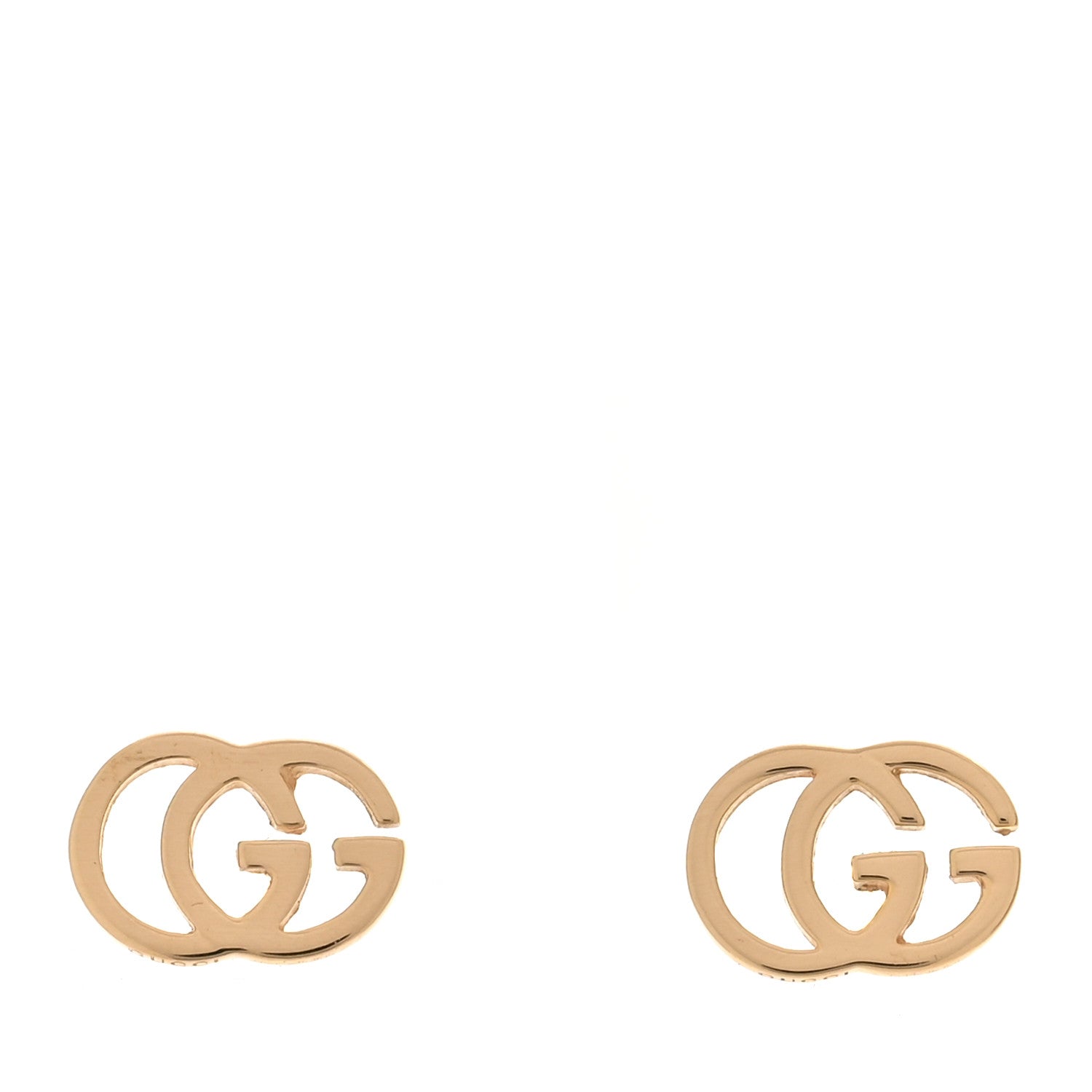 Gucci 18K Yellow Gold GG Tissue Stud Earrings 1 of 5
