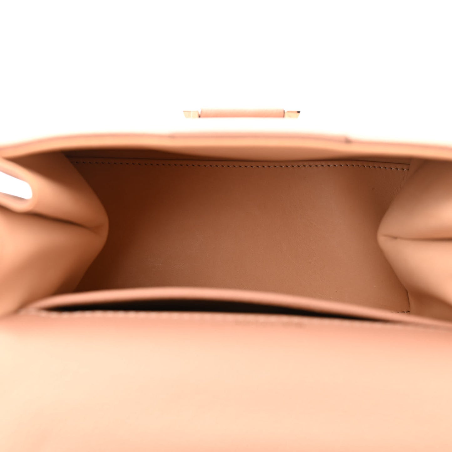 Grained Calfskin Mini Brillant Satchel Nude