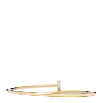 Cartier 18K Yellow Gold Diamond Small Juste Un Clou Bracelet 17 3 of 5