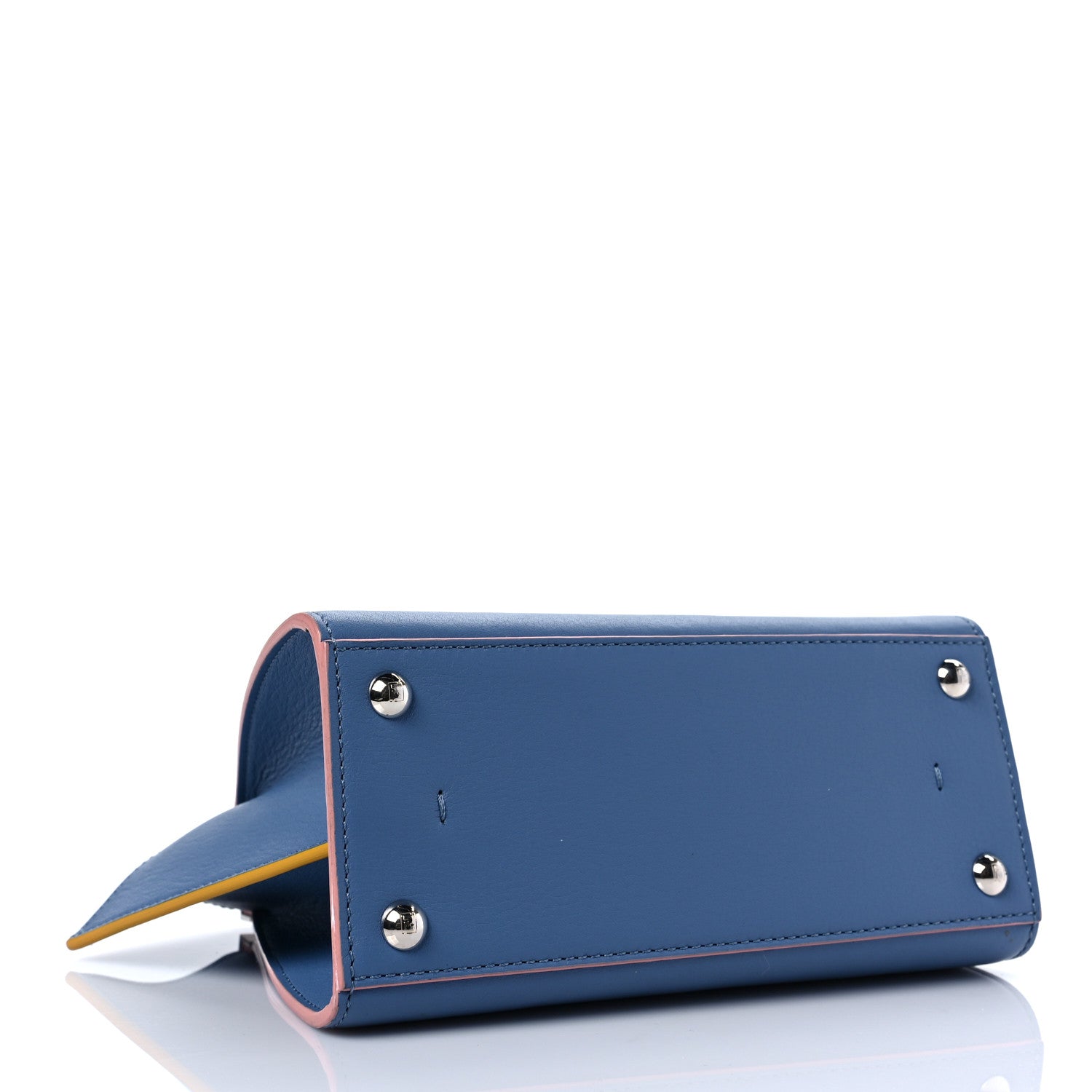 Fendi Vitello Dolce Mini 3jours Tote Blue 4 of 8