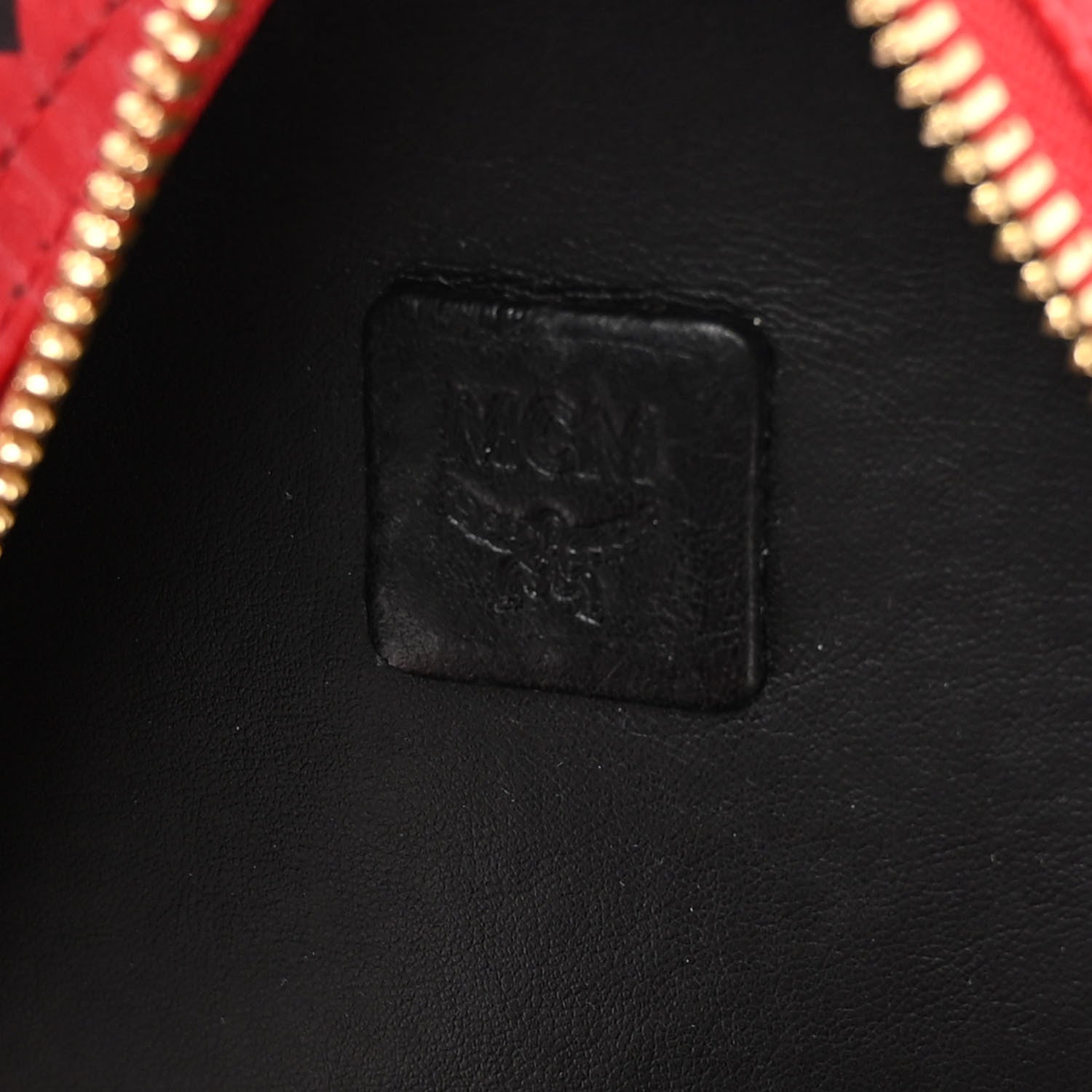 MCM Visetos Medium Side Studs Stark Backpack Ruby Red 6 of 9