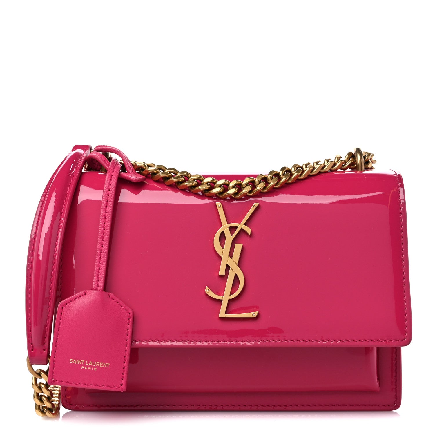 Saint Laurent Patent Small Monogram Sunset Bubblegum 1 of 12