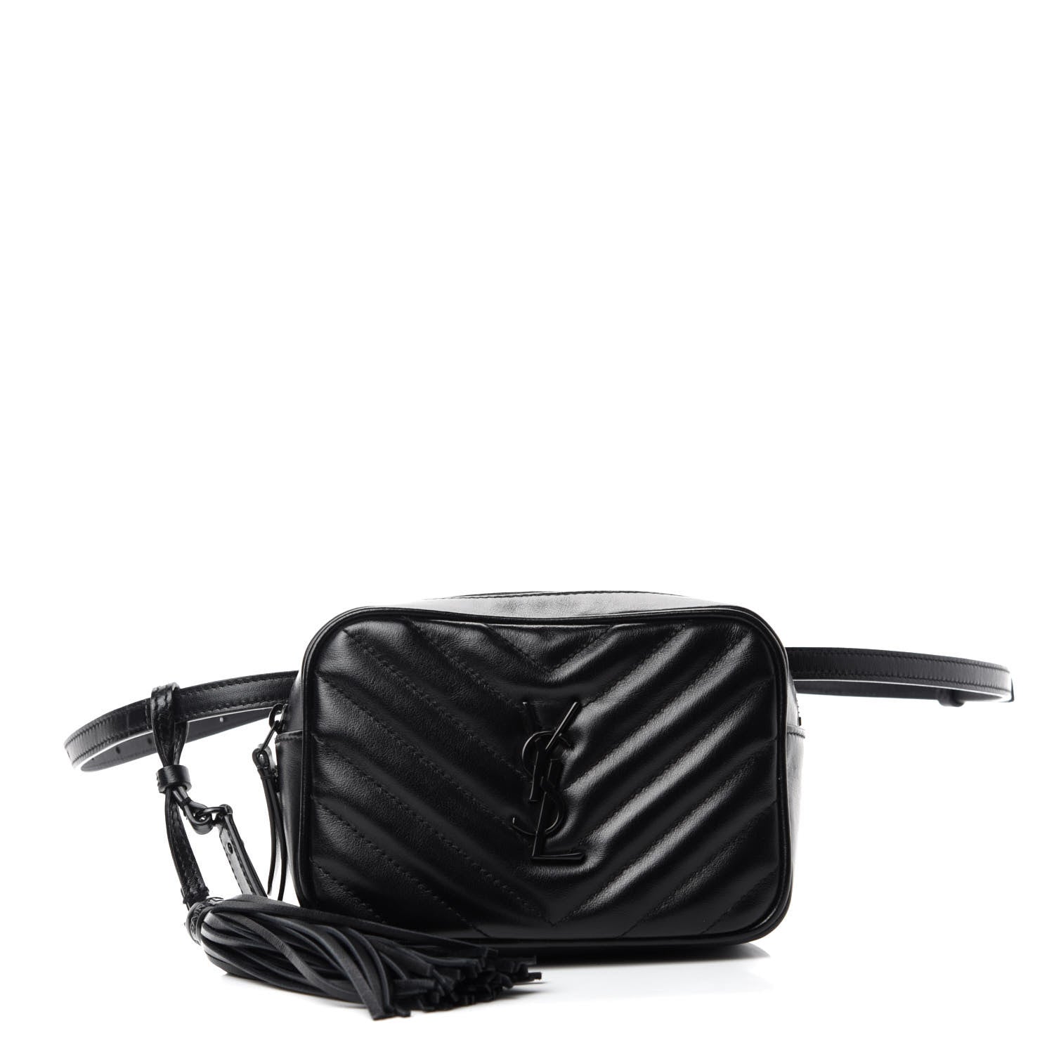 Saint Laurent Calfskin Matelasse Monogram Lou Belt Bag Black 1 of 11