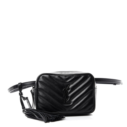 Saint Laurent Calfskin Matelasse Monogram Lou Belt Bag Black 1 of 11